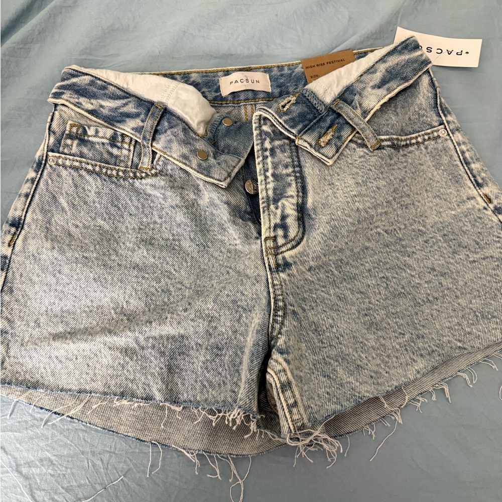 NWT PacSun High Rise Festival Denim Shorts